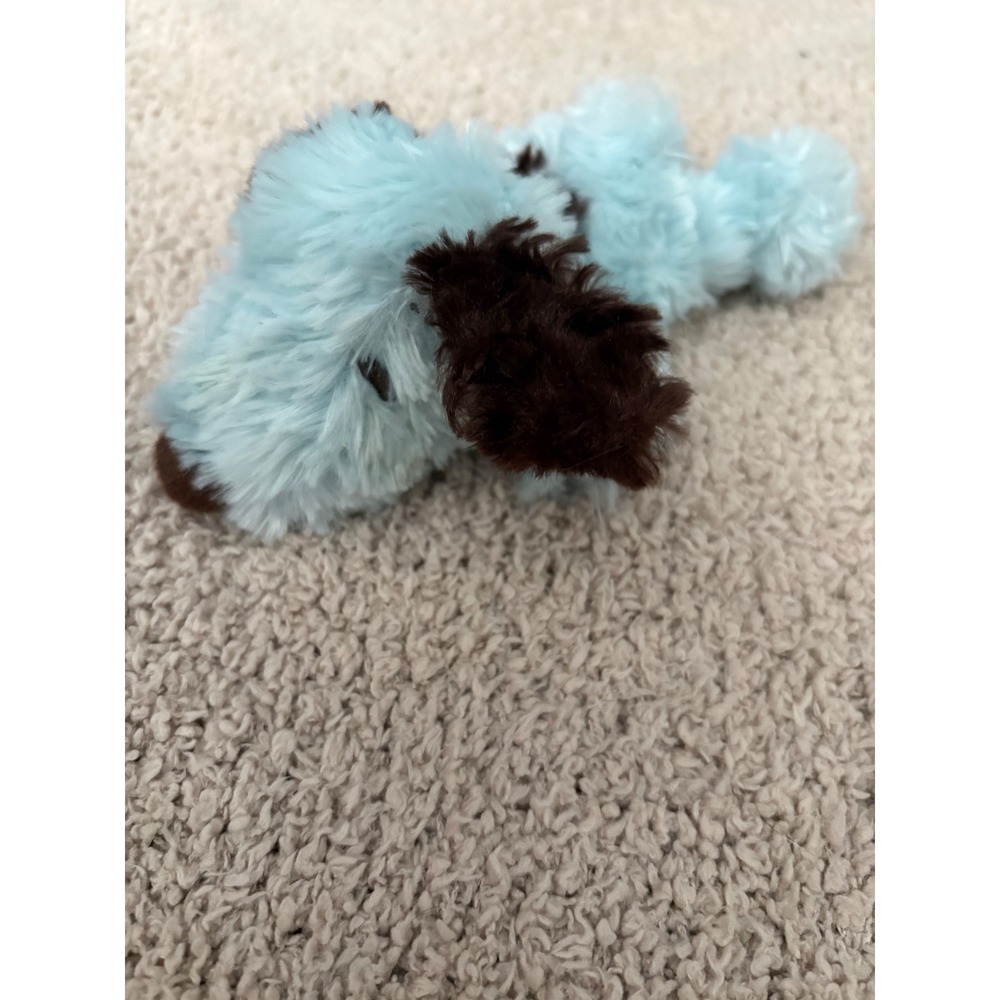 Hallmark Peanuts Snoopy Plush Light Blue Shaggy Fur Brown Ears 2010 Toy